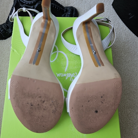 Sam Edelman Jade White Heels Sandals 8.5 platform bridal - Picture 6 of 12
